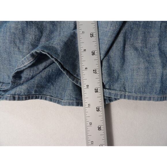 Polo Ralph Lauren Dress Girls Sz 12 Chambray Blue Drop Waist Cottage Core - Picture 11 of 15